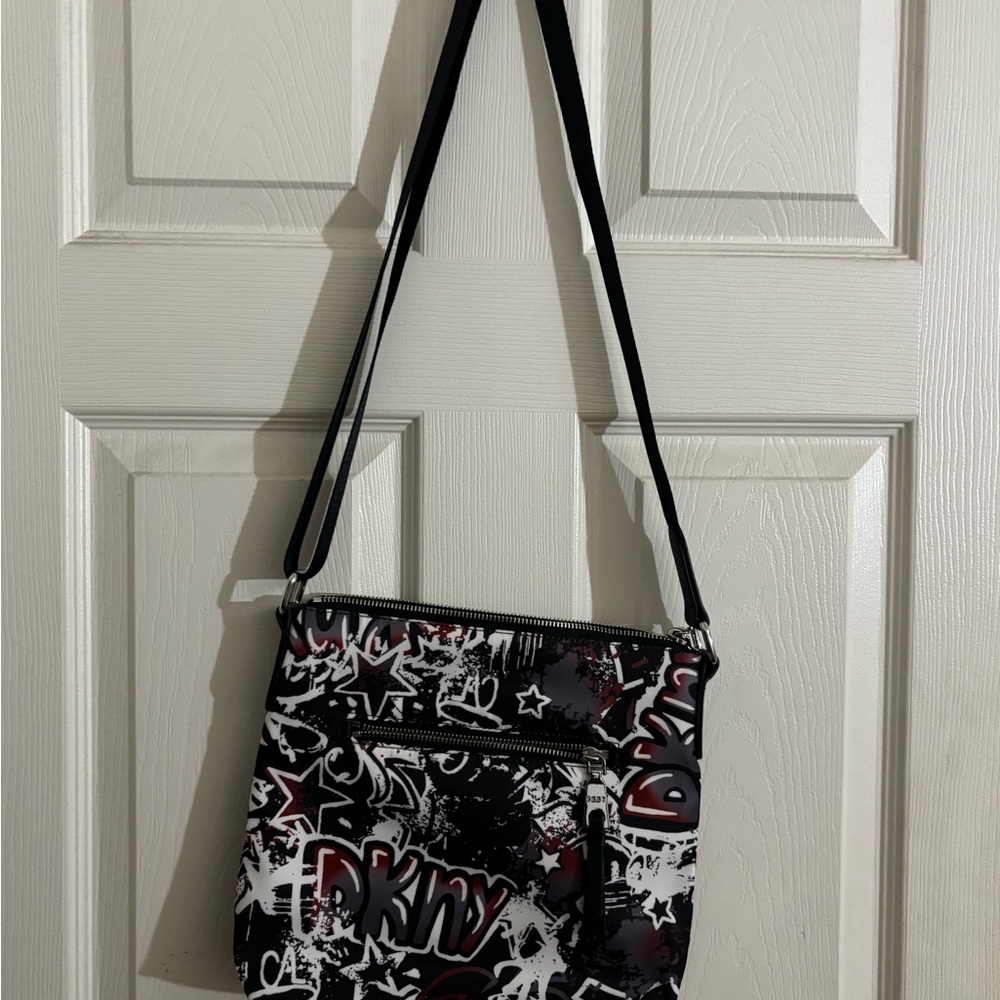 DKNY Black and White Crossbody Bag